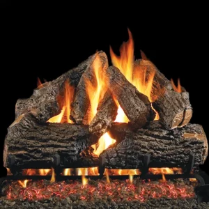 Outdoor Charred Oak Vented Gas Log Set