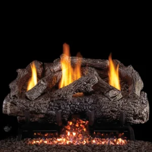 Outdoor Charred Frontier Oak Vent-Free Gas Log Set