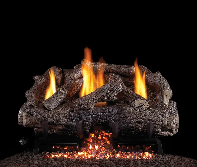 Outdoor Charred Frontier Oak Vent-Free Gas Log Set