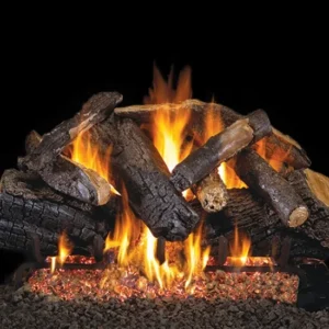 Outdoor Charred Majestic Oak Vented Gas Log Set