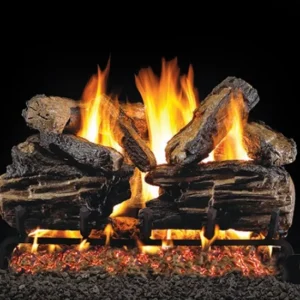 Outdoor Charred Split Vented Gas Log Set