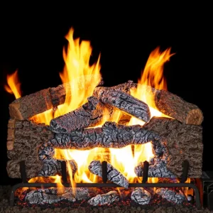 Charred Cinder Oak Vented Gas Log Set