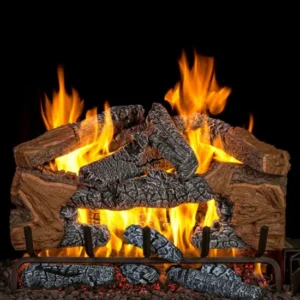 Charred Cinder Split Vented Gas Log Set
