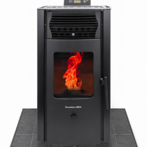 HP50S Pellet Stove with 36" Black Hearth Pad