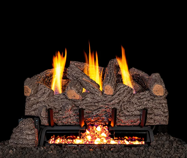 Outdoor Gnarled Oak Vent-Free Gas Log Set
