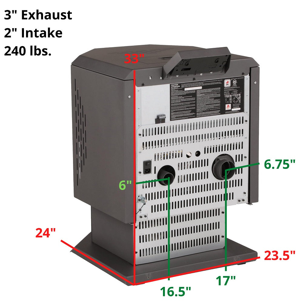 HP21-SS Pellet Stove - Stainless Steel Trim - Image 5