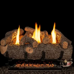 Meadow Oak See-Thru Vent-Free Gas Log Set