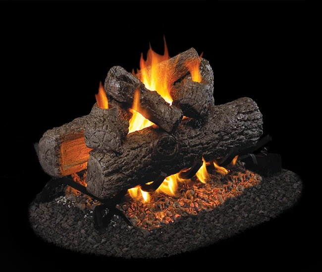 Golden Oak See-Thru Vented Gas Log Set