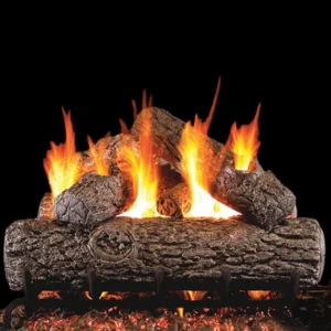 Outdoor Golden Oak Vented Gas Log Set