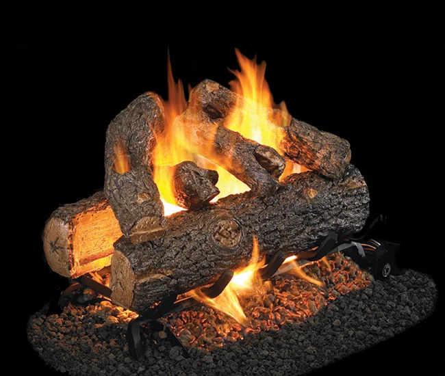 Golden Oak Designer Plus See-Thru Vented Gas Log Set