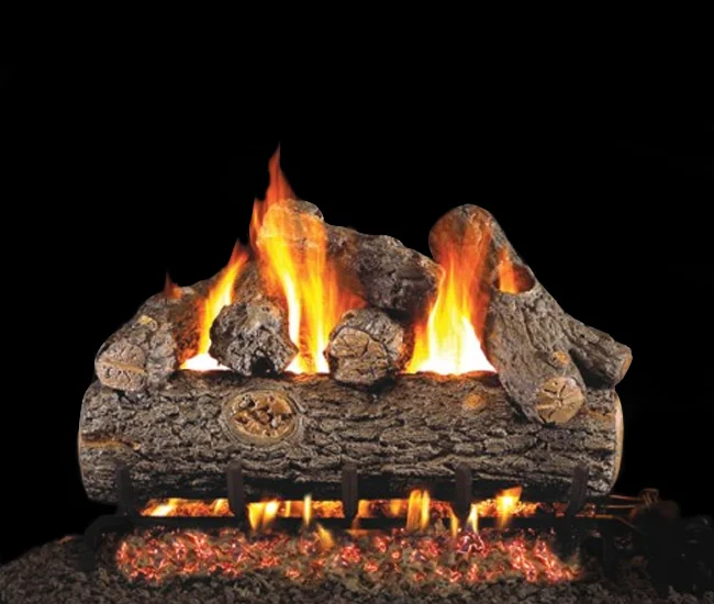 Outdoor Golden Oak Designer Plus Vented Gas Log Set