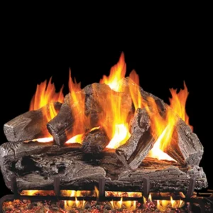 Rugged Oak Vented Gas Log Set