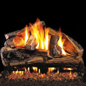 Rugged Split Oak Vented Gas Log Set