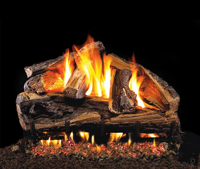 Outdoor Rugged Split Oak Vented Gas Log Set