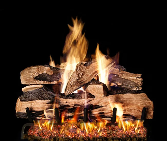 Outdoor Split Oak Designer Plus Vented Gas Log Set