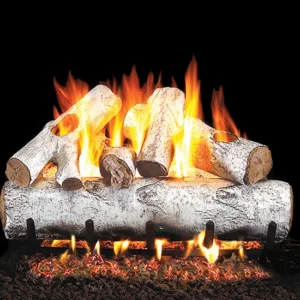 White Birch Vented Gas Log Set