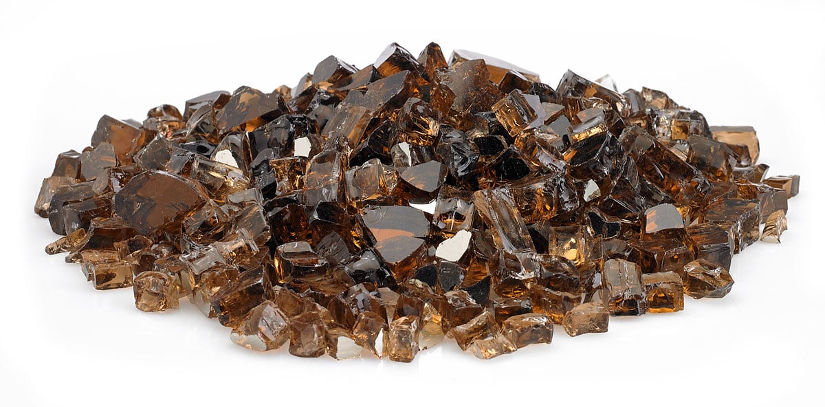 Copper Reflective Fire Glass