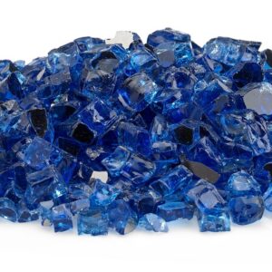 Cobalt Reflective Fire Glass