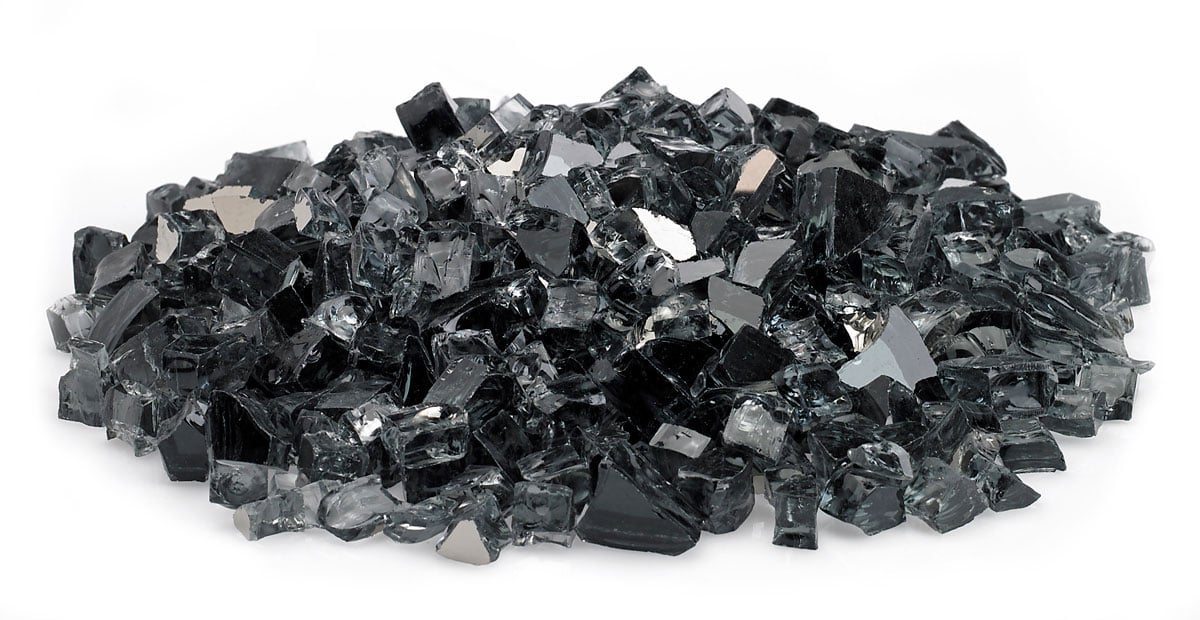 Gray Reflective Fire Glass