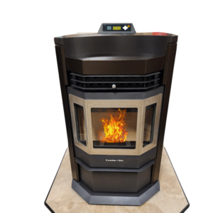 HP22N-SS Pellet Stove with 36" Sandstone Hearth Pad
