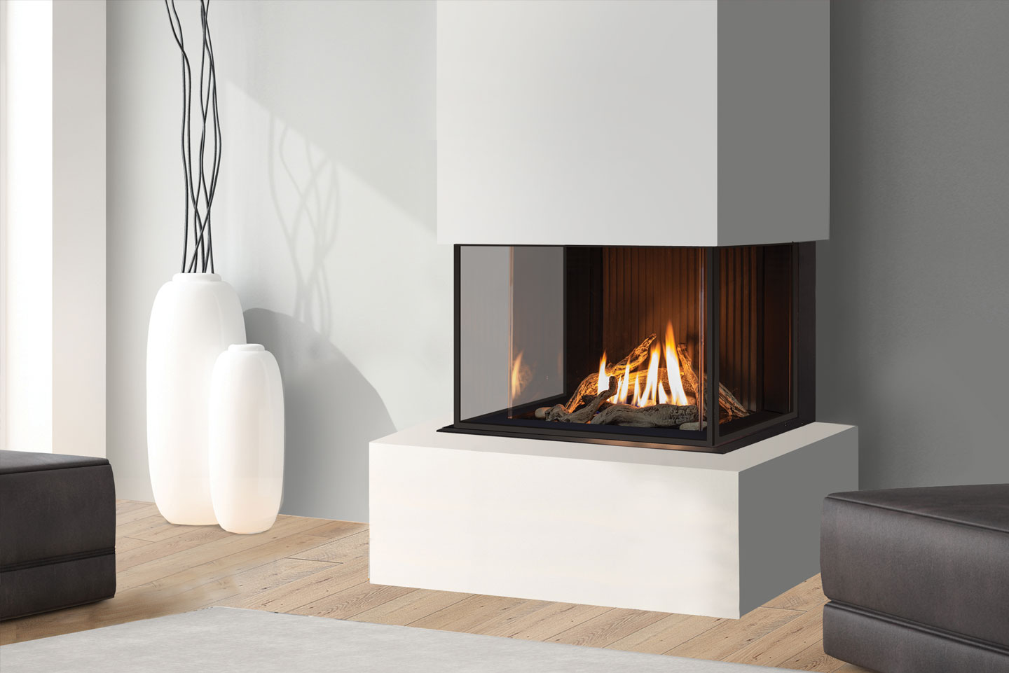 U30 Screened Bay Fireplace