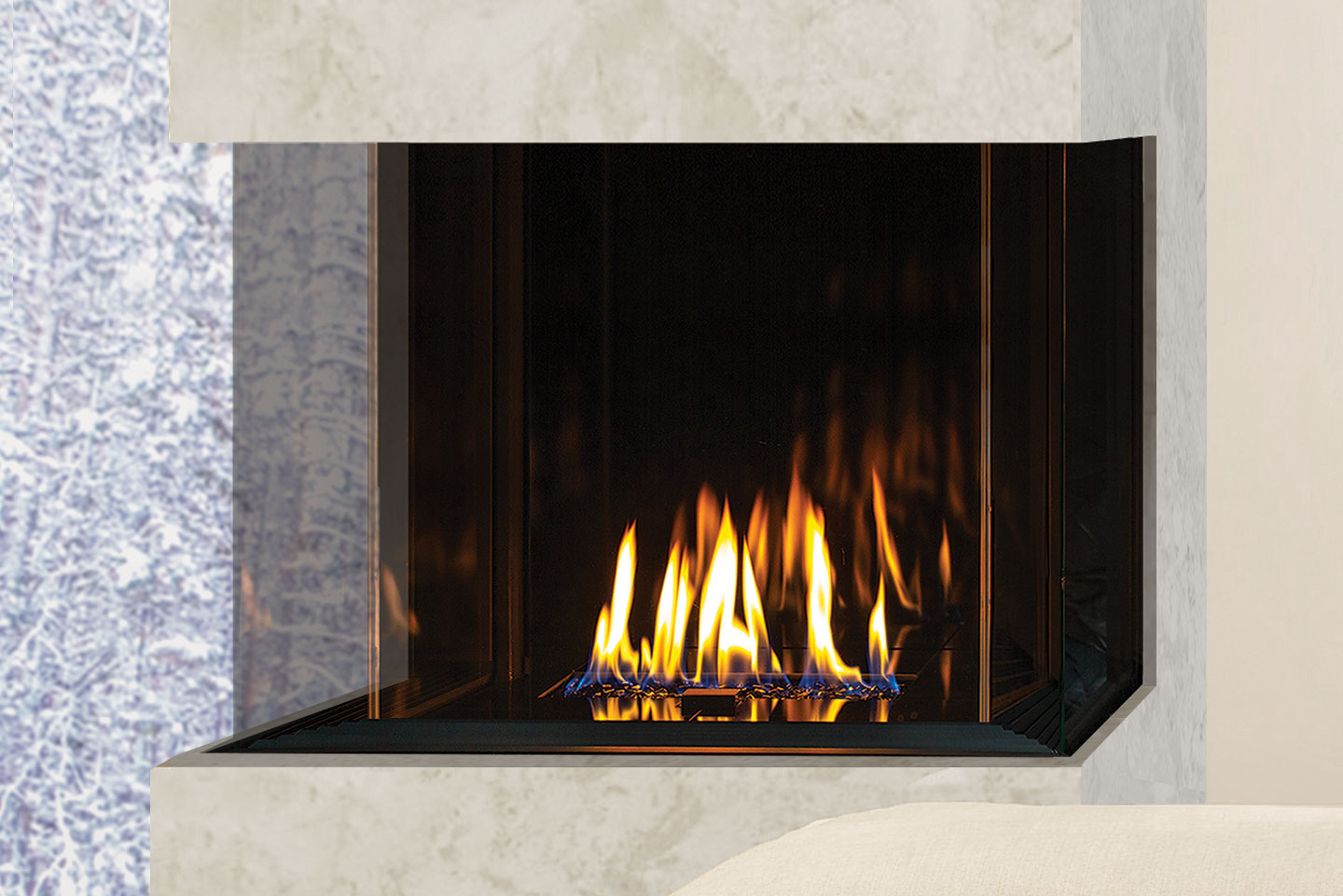 U30 Tall Bay Fireplace - Image 3