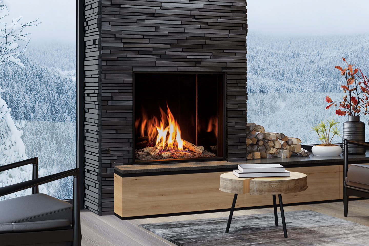 U33 Traditional Fireplace