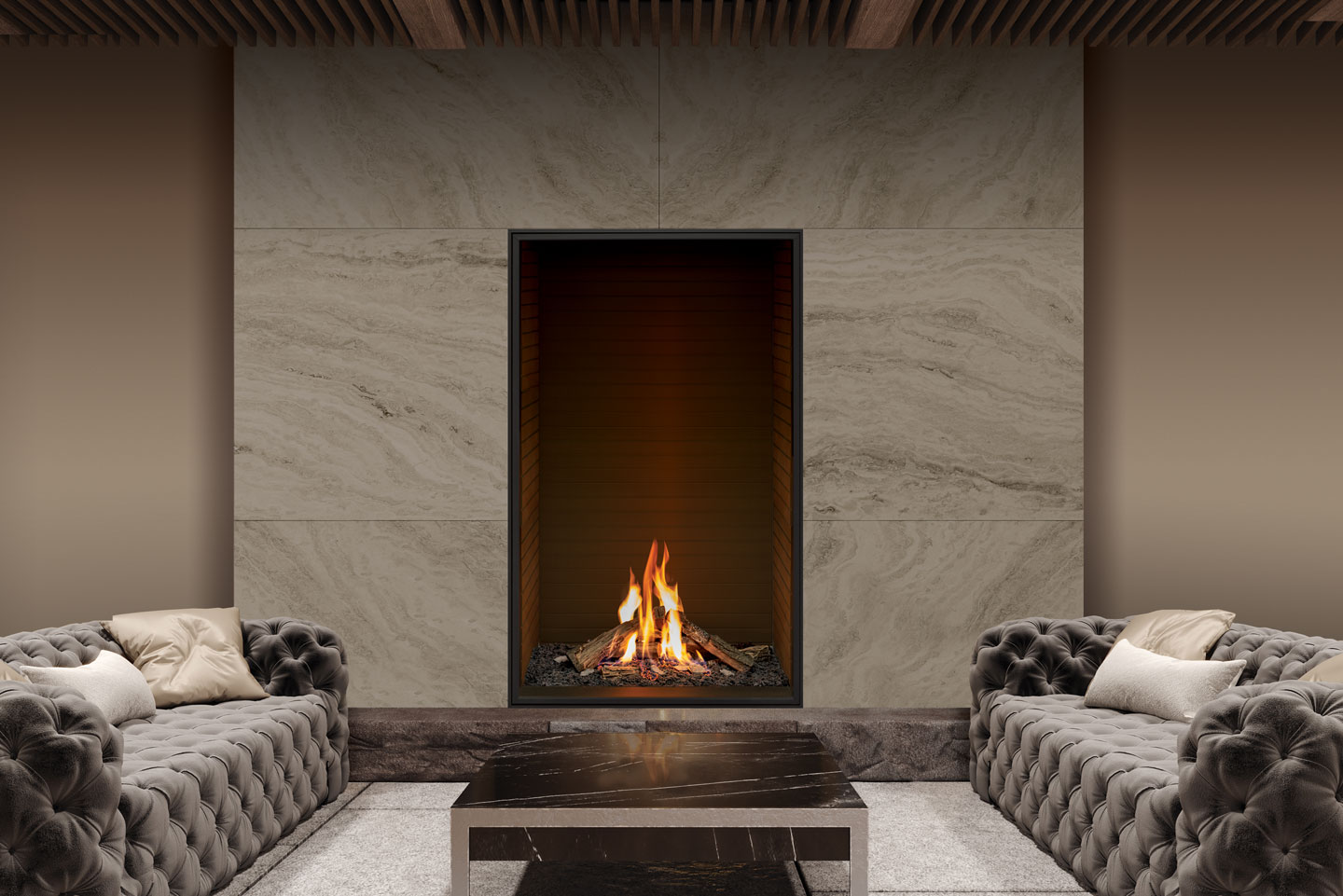 U33 Tall Traditional Fireplace - Image 4