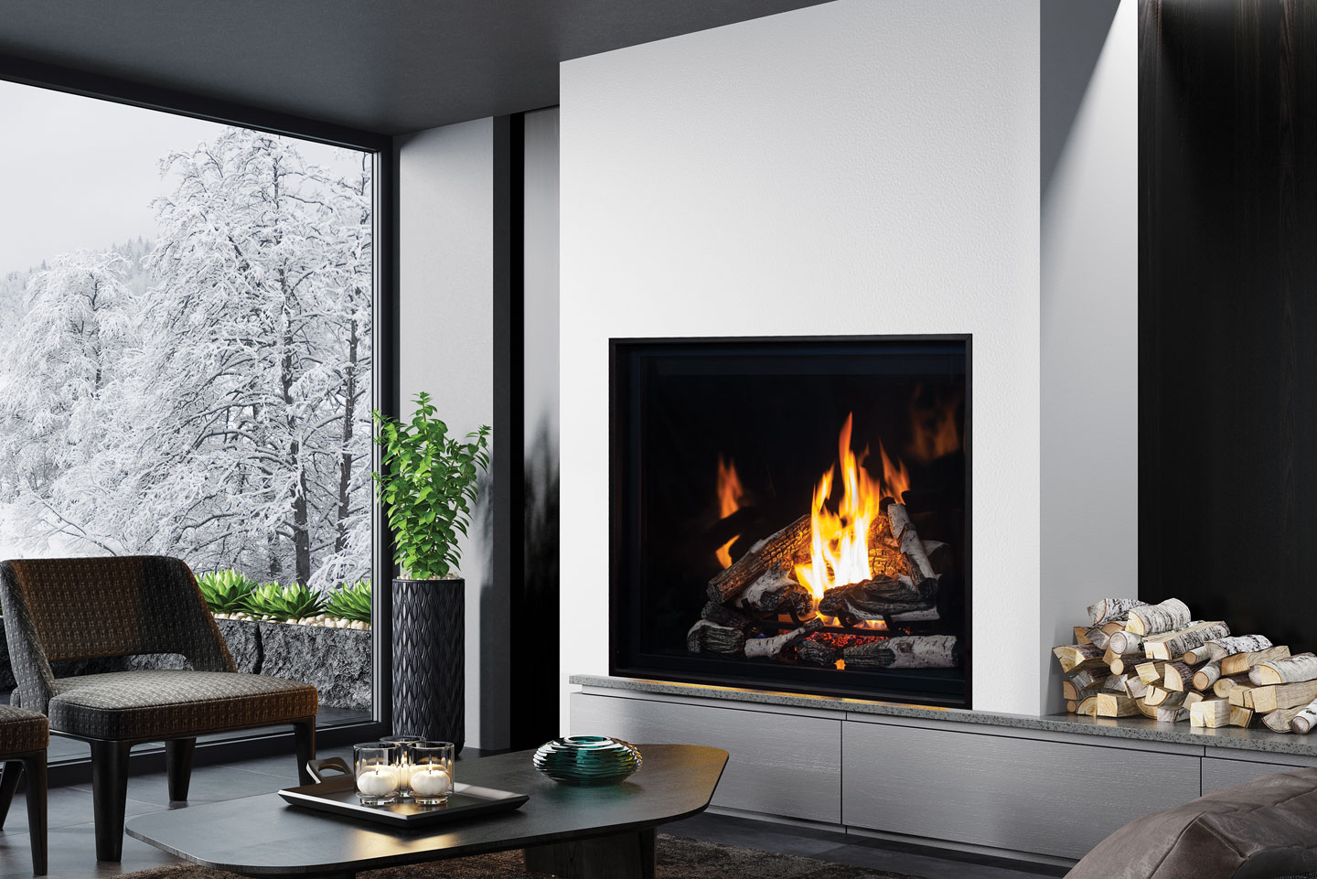 U44 Traditional Fireplace
