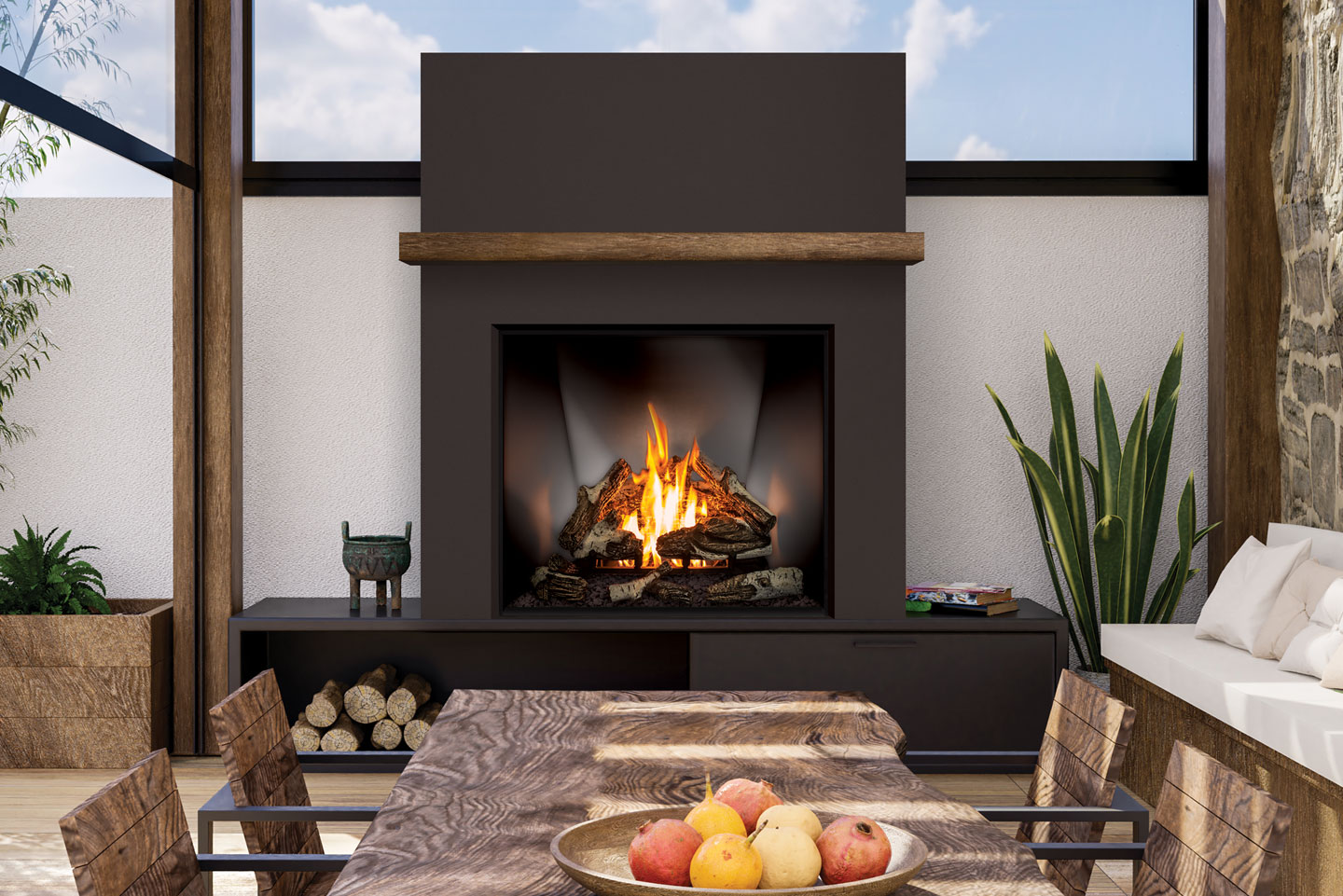 U44 Outdoor Traditional Fireplace - Image 6