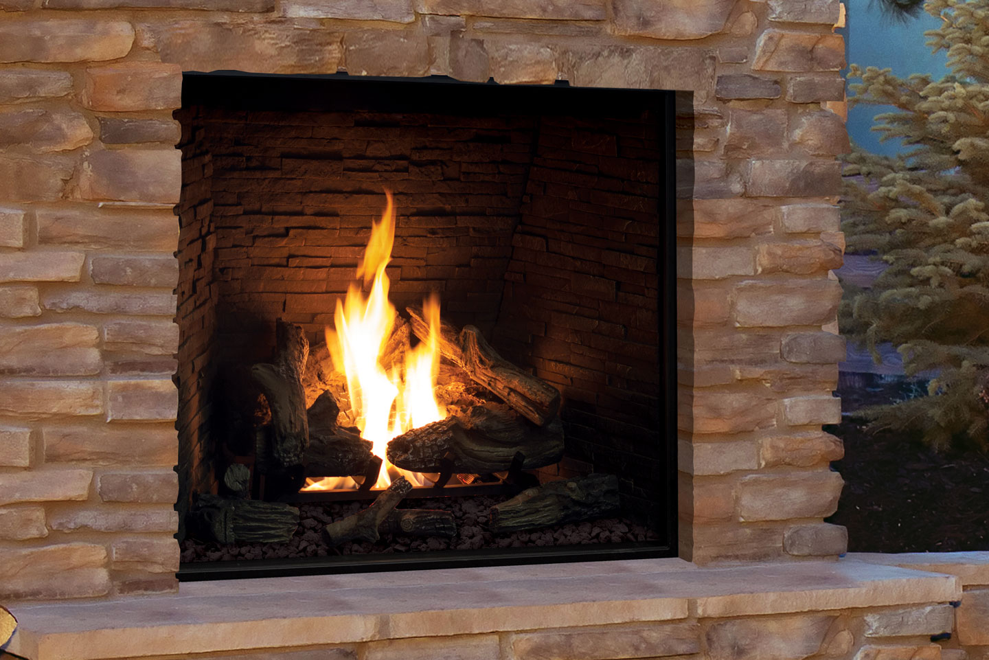 U44 Outdoor Traditional Fireplace - Image 9