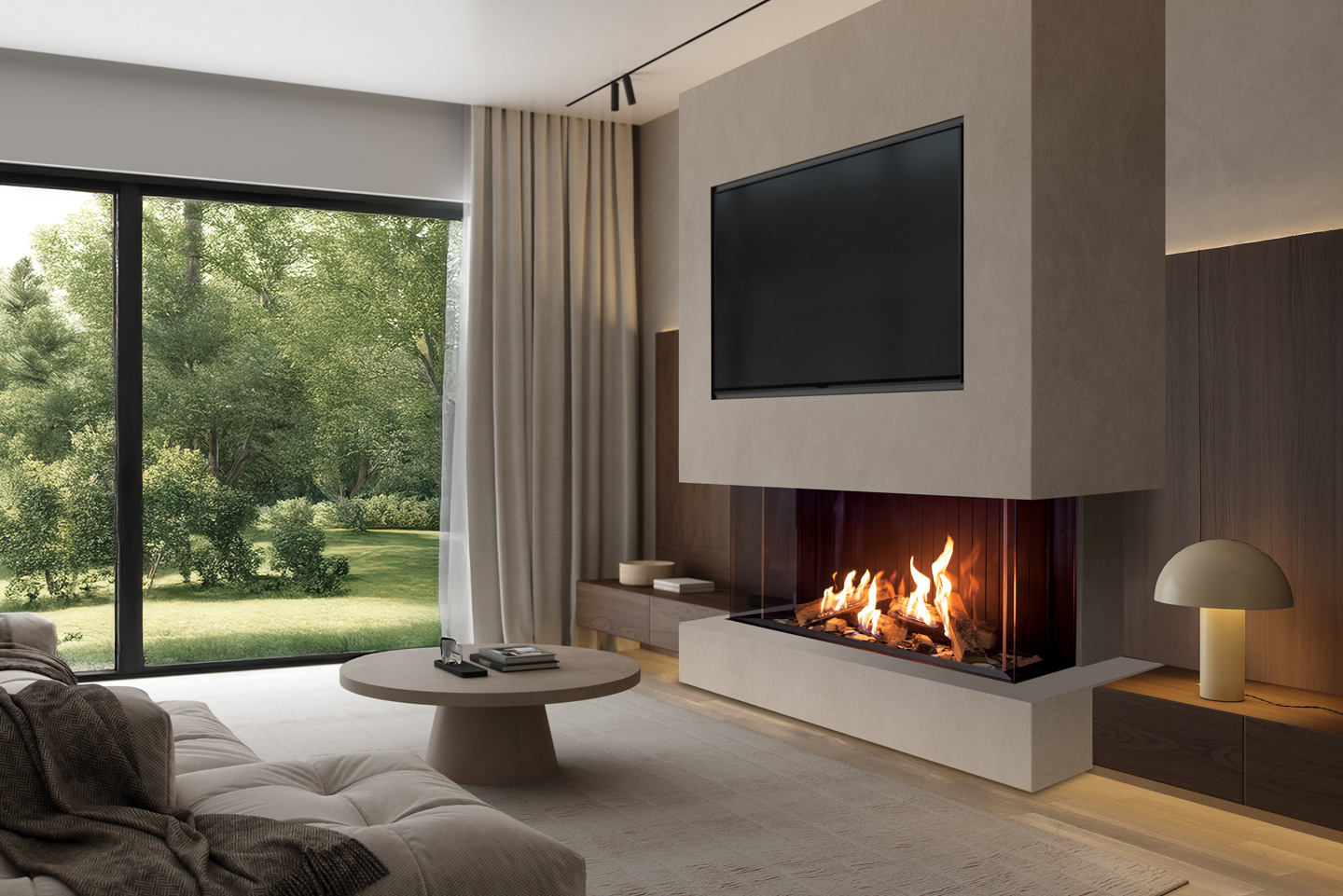 U50 Tall Ultra Bay Fireplace - Image 4