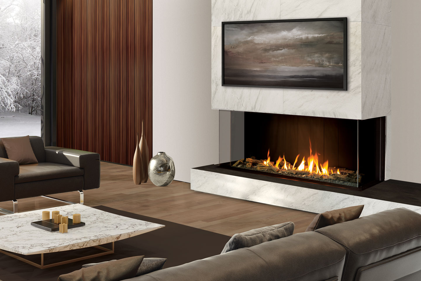 U70 Tall Fireplace