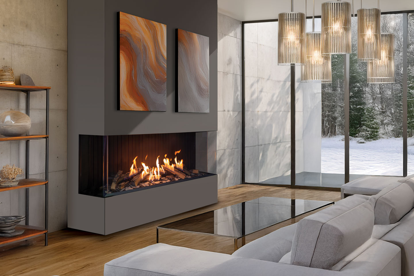 U70 Tall Ultra Fireplace - Image 3